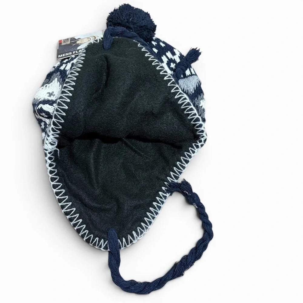 NEW! Men's‎ Navy Insulated Flap Hat by Heat Trendz, One Size Fits Most Nordic